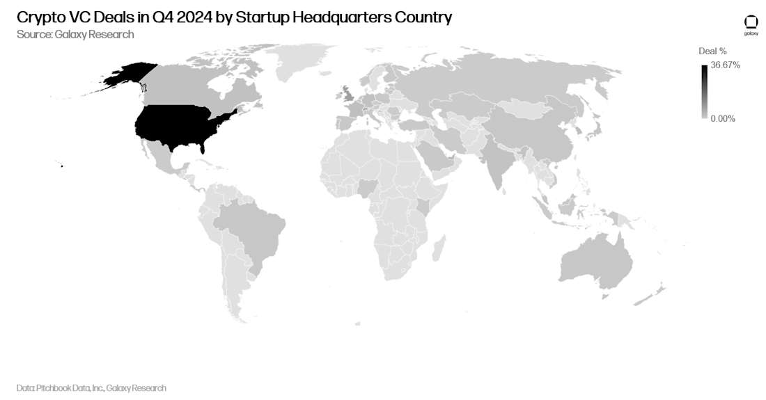 Crypto VC Deals in Q4 2024 by Startup Headquarters Country - Diagram