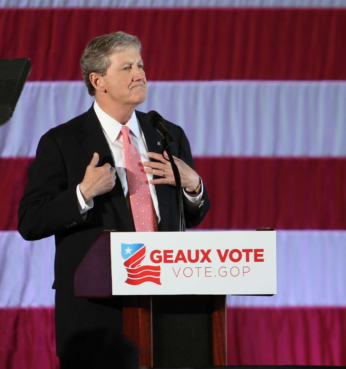 Sen. John Kennedy (R-LA) at podium, Republican senator voting on CLARITY Act 2026 Senate Banking markup
