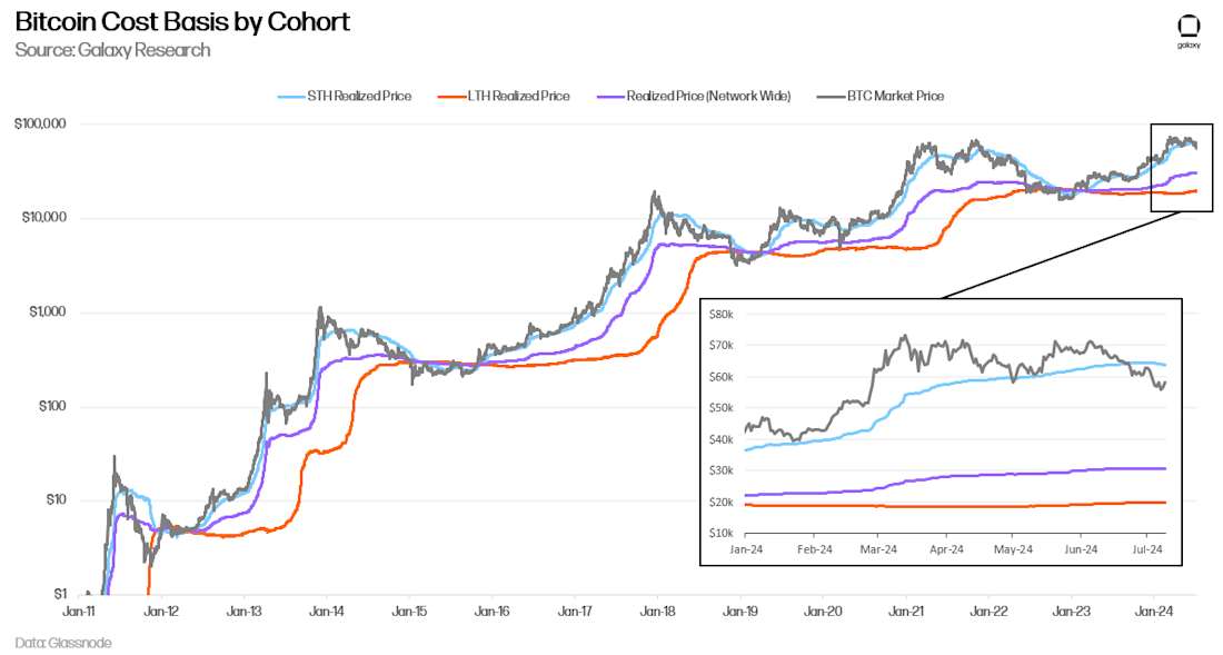 Bitcoin Cost Basis by Cohort